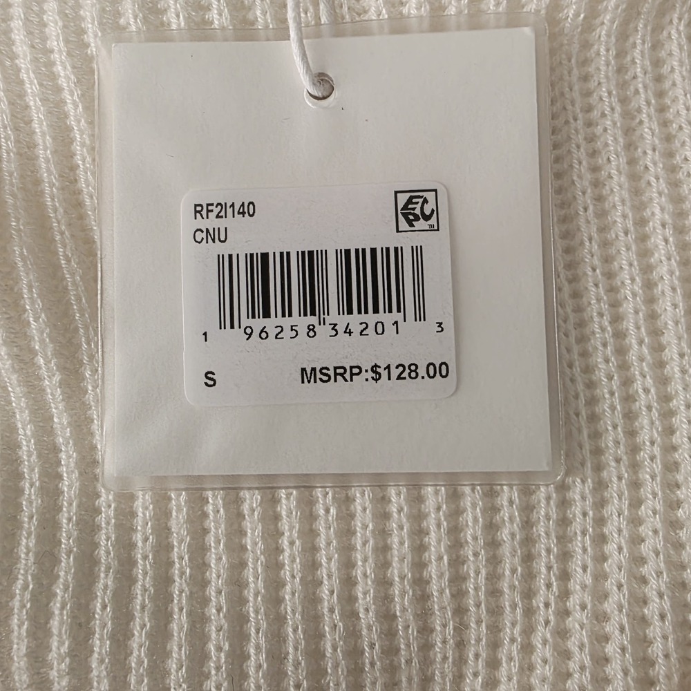 LYR by Splendind Women White Loopknit Surplice Sweater Size Small - Picture 8 of 10